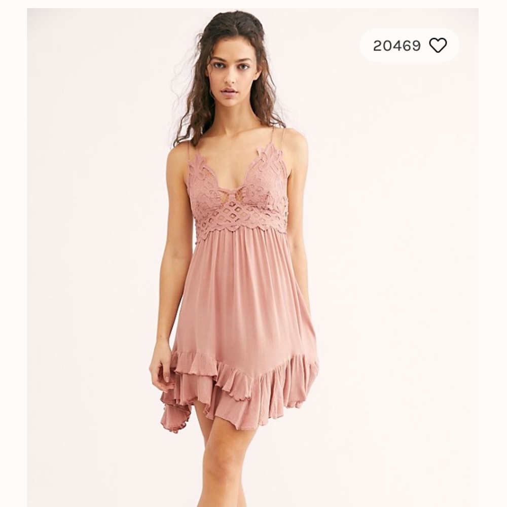 Free People Adella Slip Dress Rose
